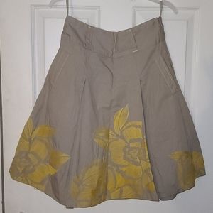 Embroidered Knee Length A-line Skirt